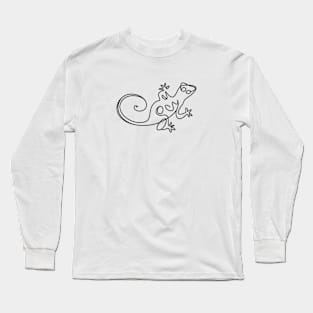 Gecko Line Art Long Sleeve T-Shirt